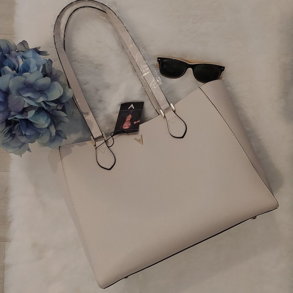 NWT Vanessa Williams Off White Satchel Tote Handbag Lush Collection